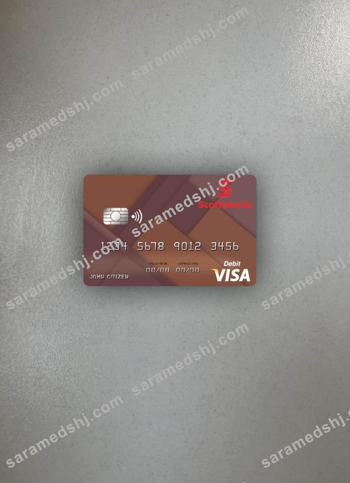 Saint Lucia Scotiabank visa debit card photolook front